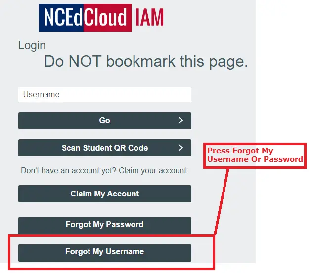 ncedcloud password reset